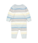 【BABY】ベビモコカラフルボーダーロンパース