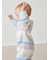 【BABY】ベビモコカラフルボーダーロンパース