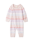 【BABY】ベビモコカラフルボーダーロンパース