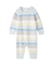 【BABY】ベビモコカラフルボーダーロンパース