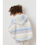 【BABY】ベビモコカラフルボーダーポンチョ