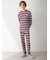 【HOMME】レーヨンマルチボーダーロングパンツ