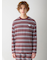 【HOMME】レーヨンマルチボーダーロンT