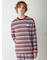 【HOMME】レーヨンマルチボーダーロンT