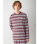 【HOMME】レーヨンマルチボーダーロンT