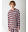 【HOMME】レーヨンマルチボーダーロンT