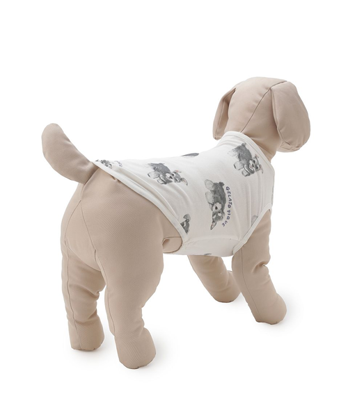 CAT&DOG】シュナウザー柄カットソープルオーバー｜ジェラートピケの