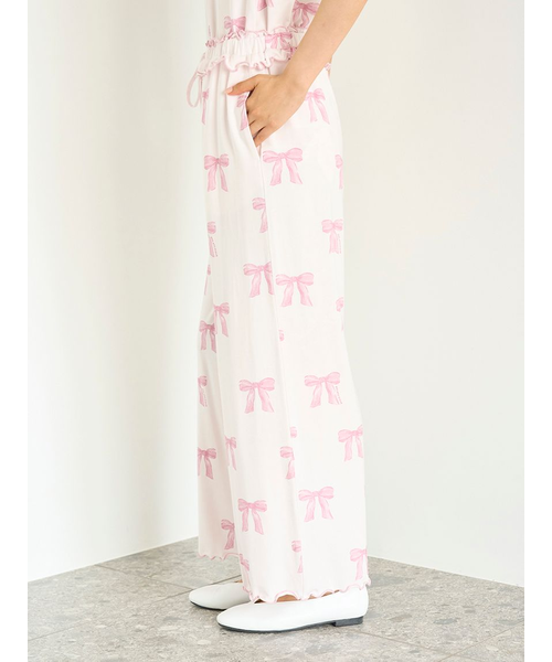リボン柄ロングパンツ｜ジェラートピケの通販｜&mall（アンドモール