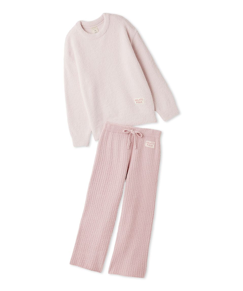 カラフルパウダープルオーバー＆ベビモコリブロングパンツセット