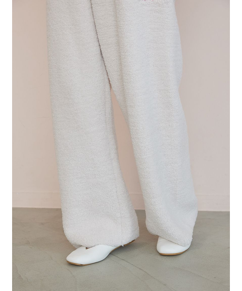 パウダースリーピーロゴジャガードプルオーバー＆ロングパンツセット　ジェラピケ パウダースリーピーロゴジャガードプルオーバー＆ロングパンツセット