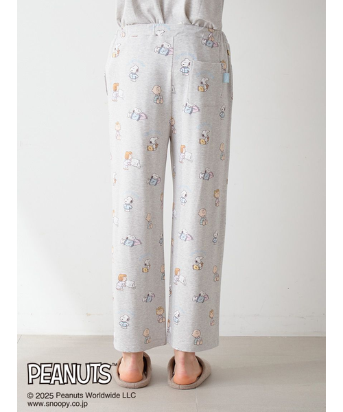 PEANUTS】【HOMME】オリジナルアート 総柄ロングパンツ｜ジェラート