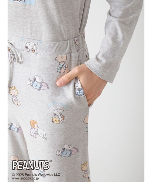 PEANUTS】【HOMME】オリジナルアート 総柄ロングパンツ｜ジェラート