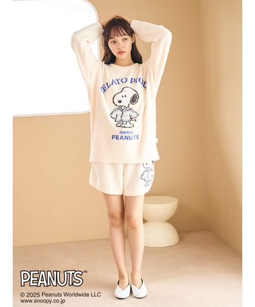 ジェラートピケ　PEANUTS ジャガードプルオーバー＆ジャガードショートパンツ gelato pique｜【PEANUTS】【ONLINE限定】オリジナルアート ジャガード