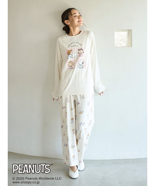 PEANUTS】オリジナルアート ジャガードプルオーバー＆ロングパンツ