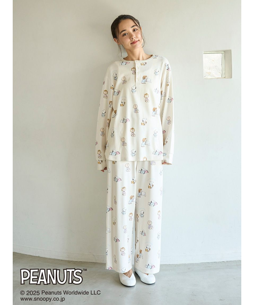 PEANUTS】オリジナルアート 総柄ロングパンツ｜ジェラートピケの通販