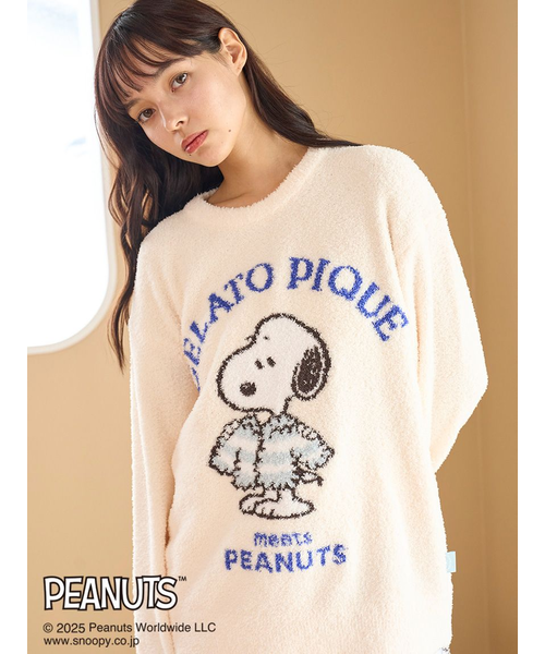 PEANUTS】【ONLINE限定】オリジナルアート ジャガードプルオーバー