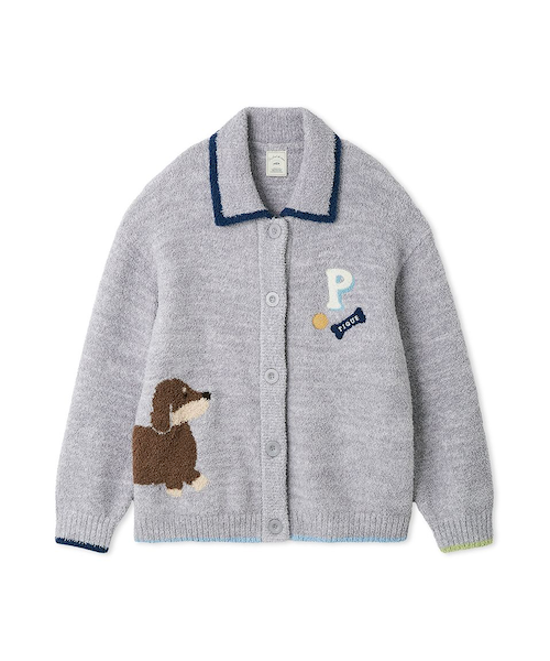 ベビモコダックスフンドジャガードカーディガン gelato pique｜ベビモコダックスフンドジャガードカーディガン