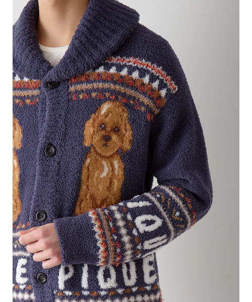 【HOMME】 パウダーノルディック DOGジャガードカウチン L HOMME】 パウダーノルディック DOGジャガードカウチン｜ジェラートピケ