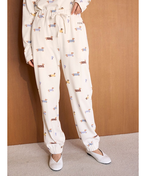 ダックスフンド柄ロングパンツ｜ジェラートピケの通販｜&mall（アンド