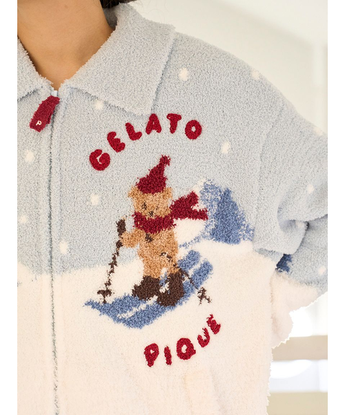 gelato pique【HOLIDAY】スキーベアジャガードカーディガン gelato pique｜【HOLIDAY】スキーベアジャガードカーディガン