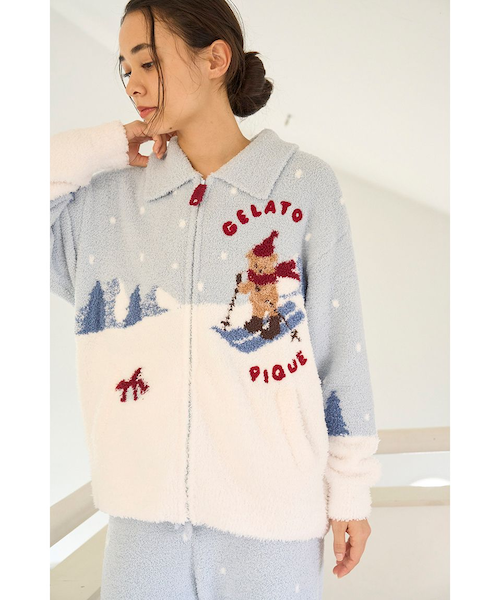 HOLIDAY】スキーベアジャガードカーディガン｜ジェラートピケの通販