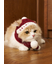【HOLIDAY】【CAT&DOG】ベビモコサンタニットキャップ