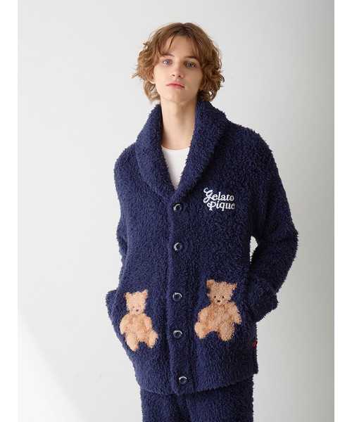 クローバー ホリデー ジャガード ショール カーディガン クリスマス ベア gelato pique｜【HOLIDAY】ジェラートスノーベアジャガードショール