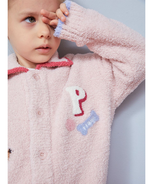 ジェラートピケベビモコダックスフンドジャガードカーディガン ピンク gelato pique｜ベビモコダックスフンドジャガードカーディガン