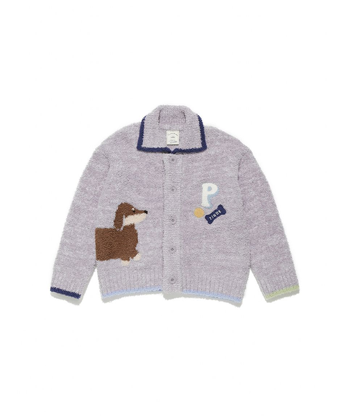 KIDS】ベビモコダックスフンドジャガードカーディガン｜ジェラートピケ