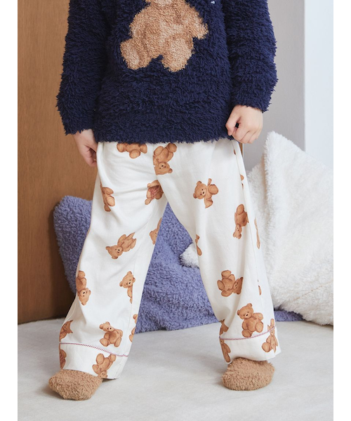 HOLIDAY】【KIDS】ベア柄ネルロングパンツ｜ジェラートピケの通販