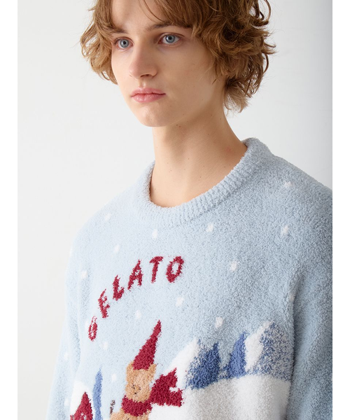 HOLIDAY】【HOMME】スキーベアジャガードプルオーバー｜ジェラートピケ