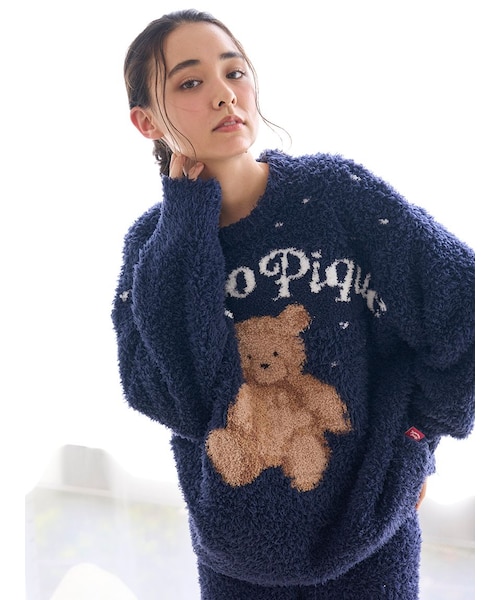 ONLINE限定】【HOLIDAY】ジェラートスノーベアジャガードプルオーバー