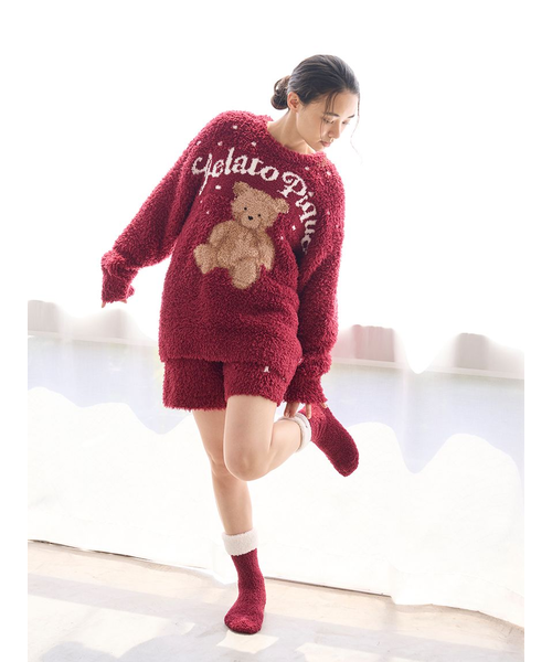 ONLINE限定】【HOLIDAY】ジェラートスノーベアジャガードプルオーバー