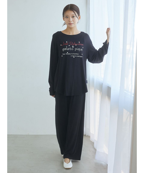 ジェラートピケ　JOEL ROBUCHON　ワンポイントロングパンツ JOEL ROBUCHON】ドットワンポイントロングパンツ｜ジェラートピケの