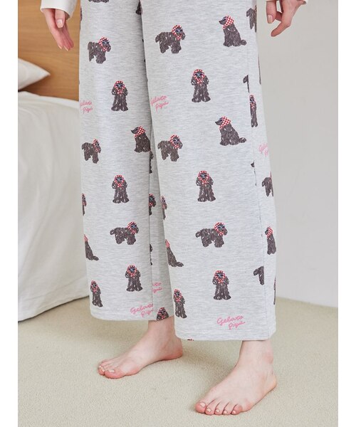 スカーフDOG柄ロングパンツ｜ジェラートピケの通販｜&mall（アンド