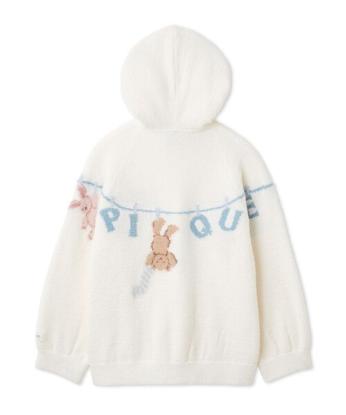 ジェラートピケ☆エアリーモコウォッシングアニマルジャガードパーカー美品 gelato pique｜エアリーモコウォッシングアニマルジャガードパーカ