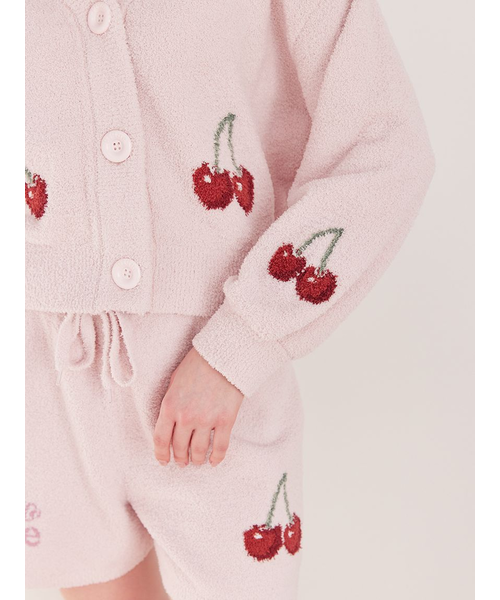 ONLINE限定カラーあり】ベビモコチェリージャガードカーディガン