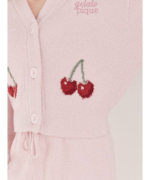 ONLINE限定カラーあり】ベビモコチェリージャガードカーディガン
