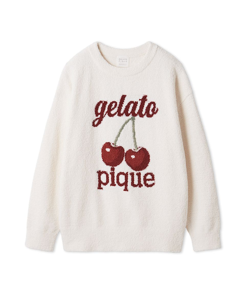 ONLINE限定カラーあり】ベビモコチェリージャガードプルオーバー