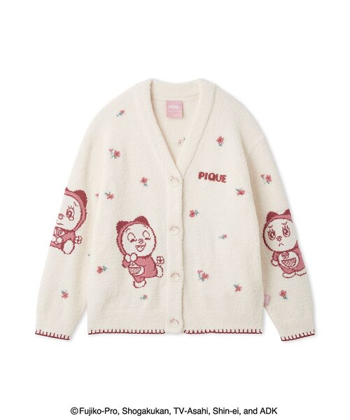 新品　ジェラートピケ　ドラえもんコラボ　ドラミちゃん　ジャガードカーディガン ドラえもん】【レディース】ベビモコジャガードカーディガン
