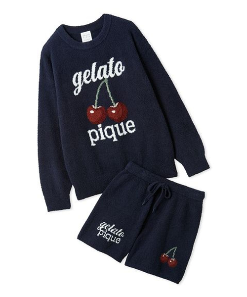 ONLINE限定】べビモコチェリージャガードプルオーバー&ショートパンツ