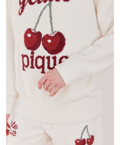 【新品】べビモコチェリージャガードプルオーバー&ショートパンツセット ONLINE限定】べビモコチェリージャガードプルオーバー&ショートパンツ