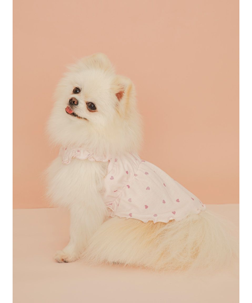 CAT&DOG】ハート柄フリルワンピース｜ジェラートピケの通販｜&mall