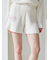 フリルロゴリブフレアショートパンツ