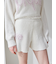 フリルロゴリブフレアショートパンツ
