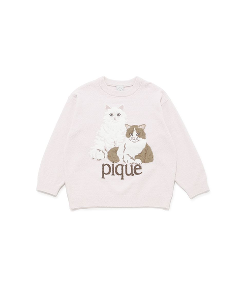 JUNIOR】エアリーモコキャットジャガードプルオーバー&ショートパンツ