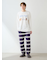 【ONLINE限定】【UNISEX】エアリーモコプレイフルDOGジャガードプルオーバー&ボーダーロングパンツセット