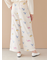 ダイナソー柄ワッフルロングパンツ