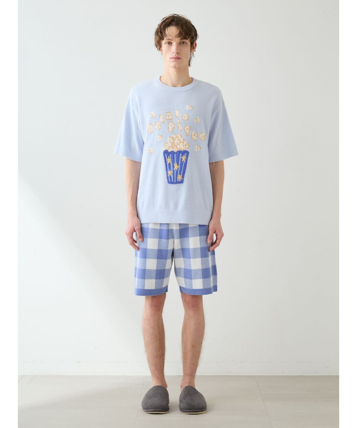 HOMME】エアリーモコモチーフジャガードプルオーバー｜ジェラートピケ