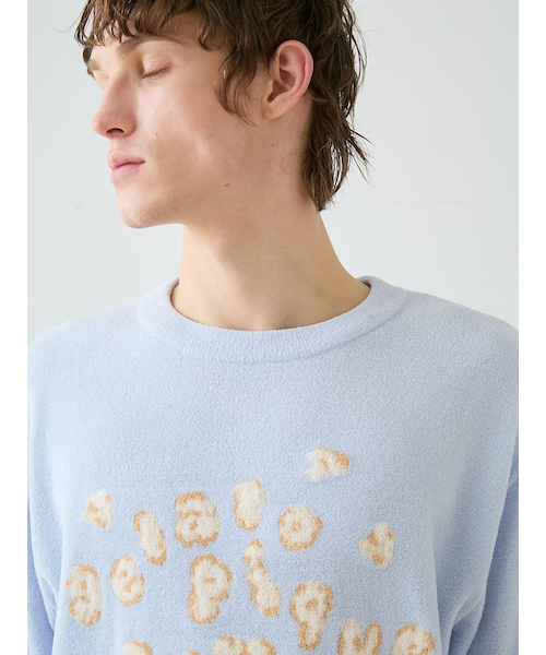 HOMME】エアリーモコモチーフジャガードプルオーバー｜ジェラートピケ